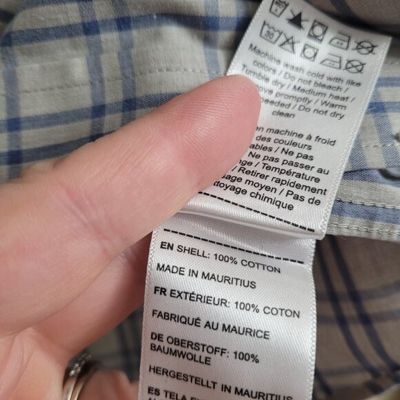 UNTUCKit Benziger WF Regular Fit Wrinkle Free Gray Blue Long Sleeve Shirt Size M - Picture 9 of 12